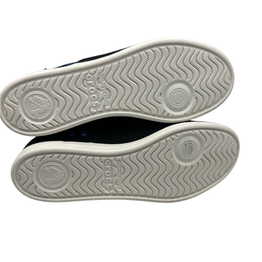CROCS Women's Black Sneakers with Vibrant Blue Interior - Picture 7 of 7